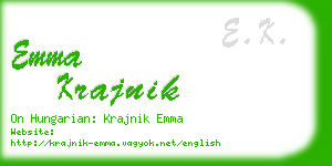 emma krajnik business card